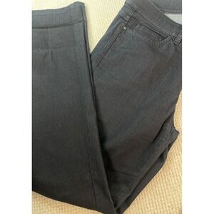 Lafayette 148 New York Women Dark Wash Denim Jeans Size 8 Bootcut Flare